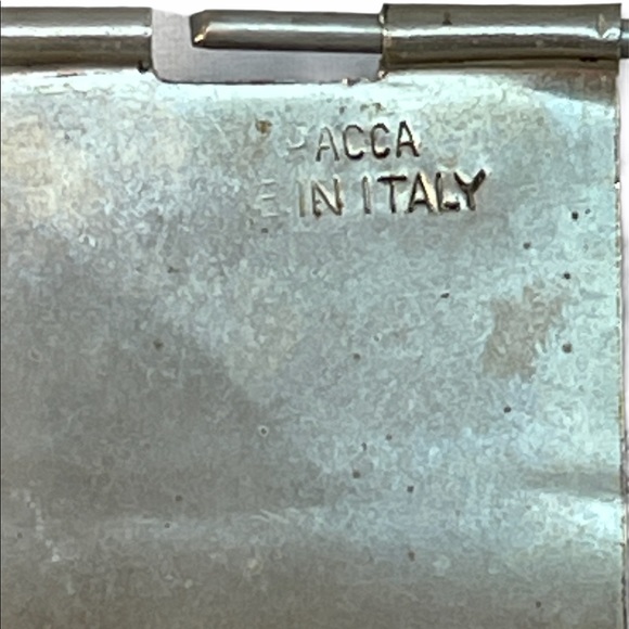 VTG Italy 🇮🇹 Alpacca Cameo turquois Bangle silver - Picture 7 of 10